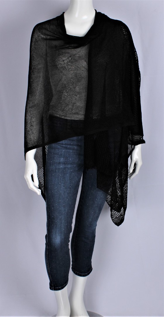 Alice&Lily viscose lacey wrap Style: SC/4641BLK image 0